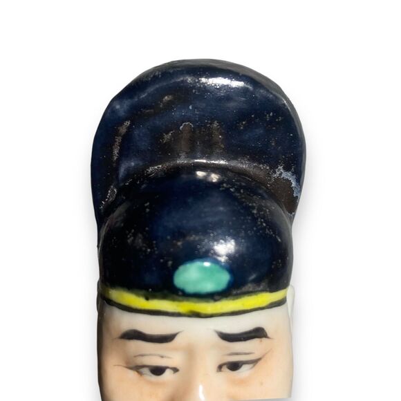 Antique Chinese Famille Verte Rose Enamel Porcelain Standing Immortal Figure - Picture 12 of 13